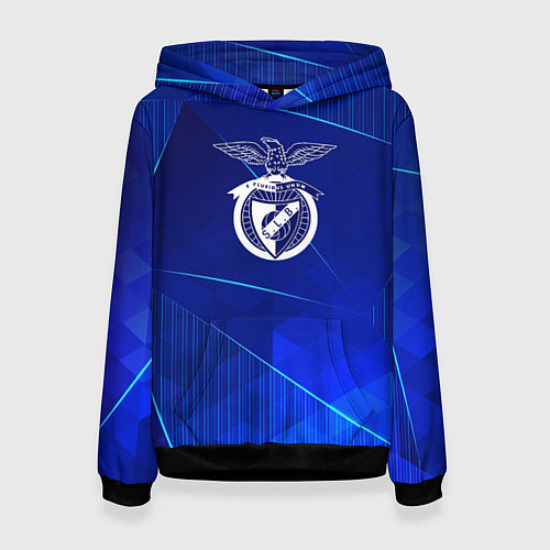 Женская толстовка Benfica blue poly / 3D-Черный – фото 1