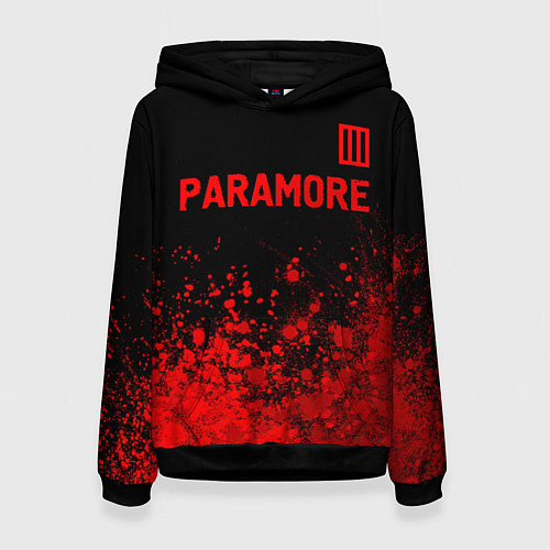 Женская толстовка Paramore - red gradient посередине / 3D-Черный – фото 1