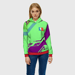 Толстовка-худи женская NBA geometry sport, цвет: 3D-красный — фото 2