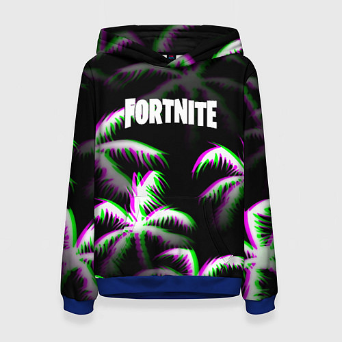 Женская толстовка Fortnite glitch tropix / 3D-Синий – фото 1