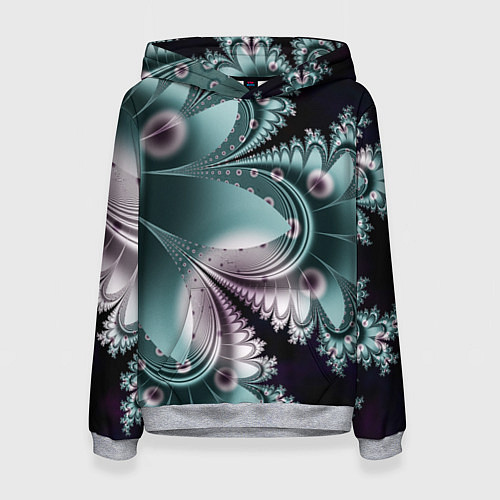 Женская толстовка Фракталы узорный стиль / 3D-Меланж – фото 1