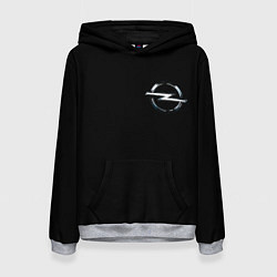Толстовка-худи женская Opel logo auto, цвет: 3D-меланж