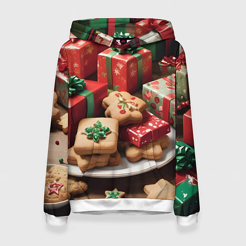 Женская толстовка Рождество подарки / 3D-Белый – фото 1