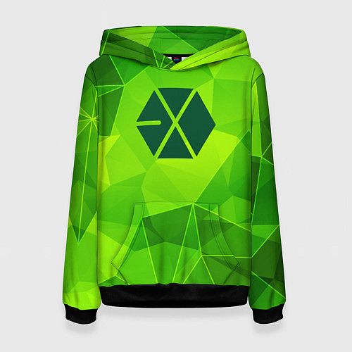 Женская толстовка Exo green poly / 3D-Черный – фото 1