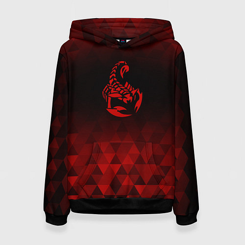 Женская толстовка Scorpions red poly / 3D-Черный – фото 1