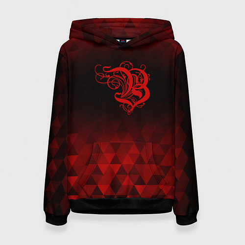 Женская толстовка Burzum red poly / 3D-Черный – фото 1