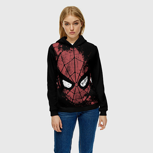 Женская толстовка Spider-man splashes / 3D-Черный – фото 3