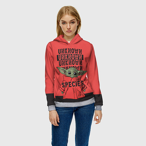 Женская толстовка Грогу / 3D-Меланж – фото 3