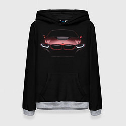 Толстовка-худи женская BMW i8 in the dark, цвет: 3D-меланж
