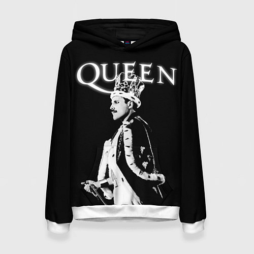 Женская толстовка Queen Freddie Mercury король / 3D-Белый – фото 1