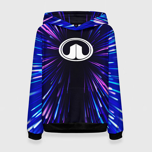 Женская толстовка Great Wall neon energy / 3D-Черный – фото 1