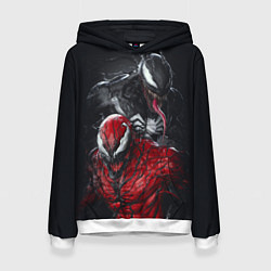 Толстовка-худи женская Venom and Carnage, цвет: 3D-белый