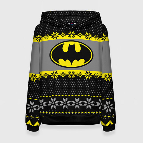 Женская толстовка Бэтмен новогодний / 3D-Черный – фото 1