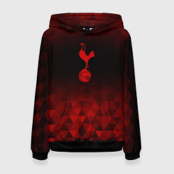 Толстовка-худи женская Tottenham red poly, цвет: 3D-черный