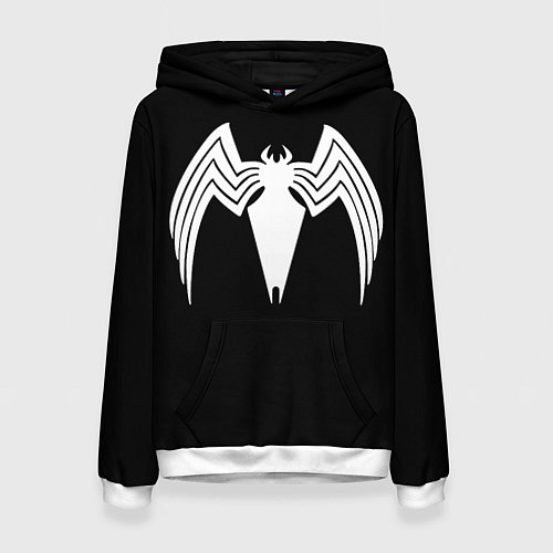 Женская толстовка Venom - spider logo / 3D-Белый – фото 1