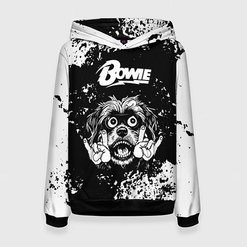 Женская толстовка David Bowie рок пес / 3D-Черный – фото 1