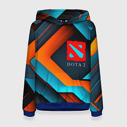 Толстовка-худи женская Dota 2 абстракция из линий, цвет: 3D-синий