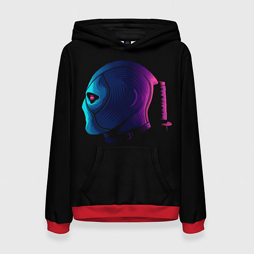 Женская толстовка Neon Deadpool / 3D-Красный – фото 1