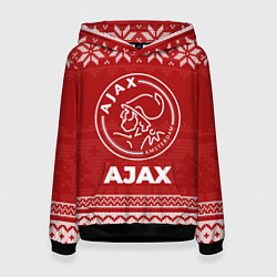 Толстовка-худи женская Новогодний Ajax, цвет: 3D-черный