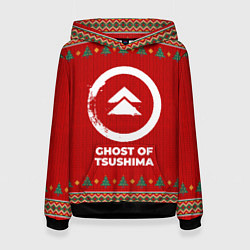 Толстовка-худи женская Ghost of Tsushima new year, цвет: 3D-черный