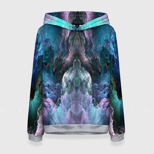 Женская толстовка Фантастический неоновый космос / 3D-Меланж – фото 1