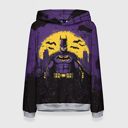 Толстовка-худи женская Batman, цвет: 3D-меланж