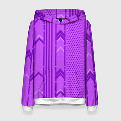 Толстовка-худи женская Закулисье фиолетовые обои, цвет: 3D-белый