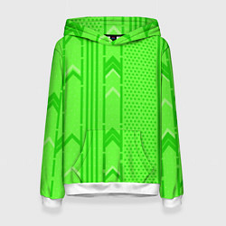 Толстовка-худи женская Закулисье зелёные обои, цвет: 3D-белый
