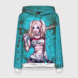 Толстовка-худи женская Harley Quinn, цвет: 3D-белый