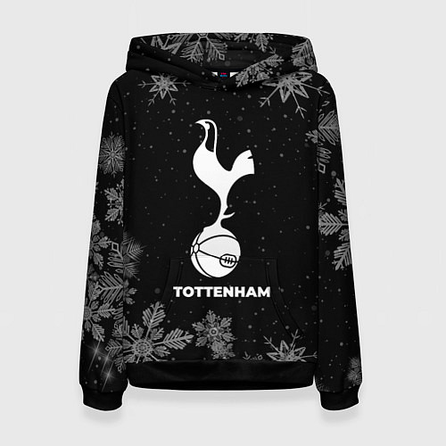 Женская толстовка Снежный Tottenham / 3D-Черный – фото 1