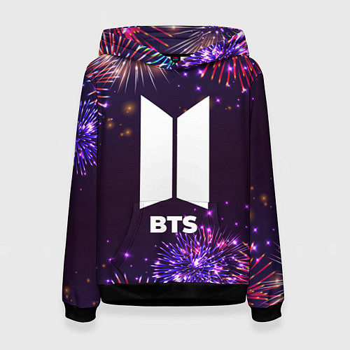Женская толстовка Праздничный BTS / 3D-Черный – фото 1