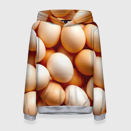 Женская толстовка Яйца / 3D-Меланж – фото 1