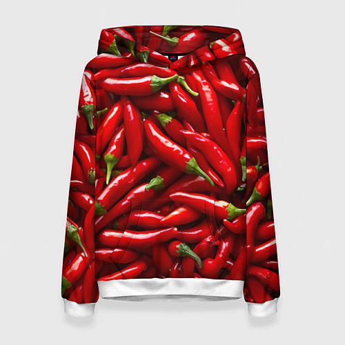 Женская толстовка Красный перец / 3D-Белый – фото 1