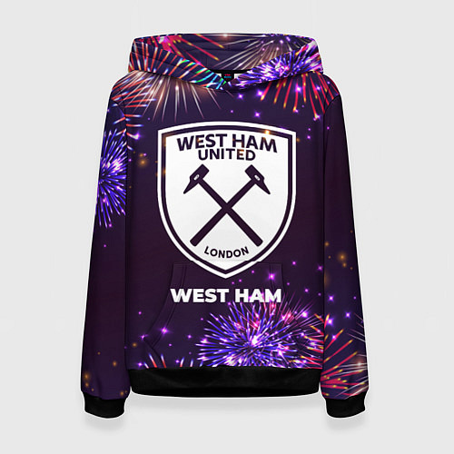 Женская толстовка Праздничный West Ham / 3D-Черный – фото 1