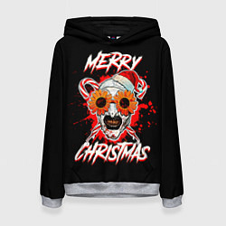 Толстовка-худи женская Merry Christmas Terrifier, цвет: 3D-меланж