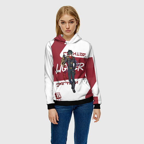 Женская толстовка Лайтер - ZZZ / 3D-Черный – фото 3