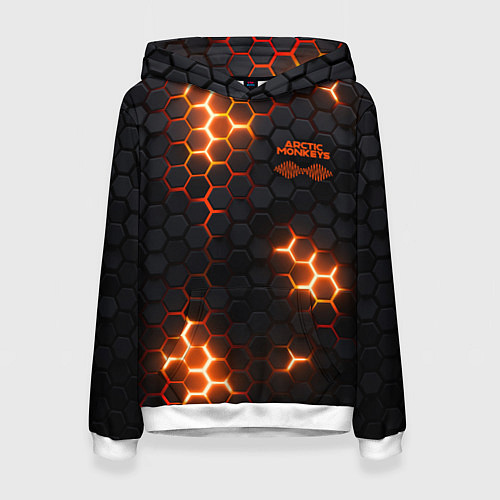 Женская толстовка Arctic Monkeys - плиты с подсветкой / 3D-Белый – фото 1