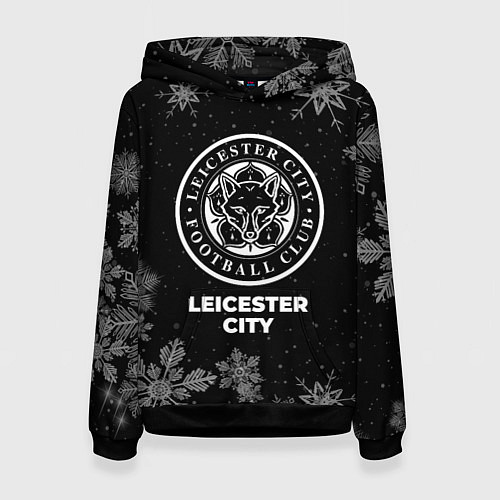 Женская толстовка Снежный Leicester City / 3D-Черный – фото 1