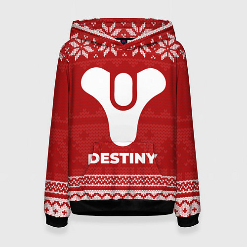 Женская толстовка Новогодний Destiny / 3D-Черный – фото 1