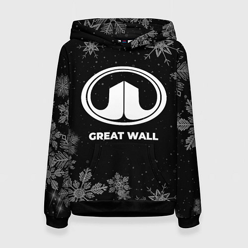 Женская толстовка Снежный Great Wall / 3D-Черный – фото 1