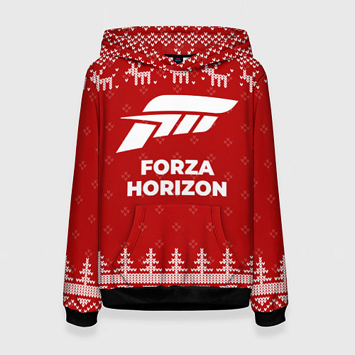 Женская толстовка Новогодний Forza Horizon с оленями / 3D-Черный – фото 1