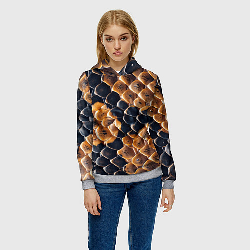 Женская толстовка Змеиный талисман / 3D-Меланж – фото 3
