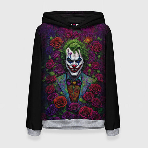 Женская толстовка Joker - roses / 3D-Меланж – фото 1