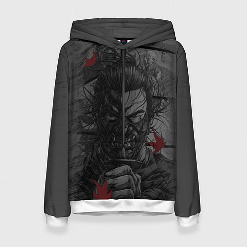 Женская толстовка Дзин Сакай - самурай / 3D-Белый – фото 1