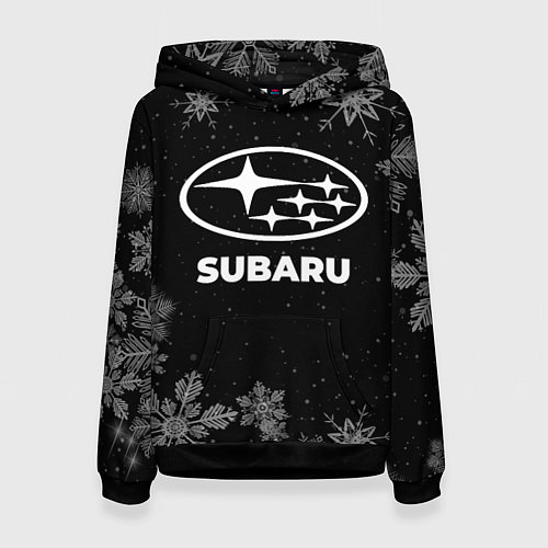 Женская толстовка Снежный Subaru / 3D-Черный – фото 1