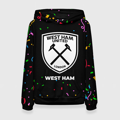 Женская толстовка West Ham конфети / 3D-Черный – фото 1