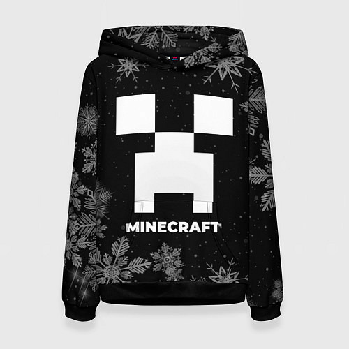 Женская толстовка Снежный Minecraft / 3D-Черный – фото 1