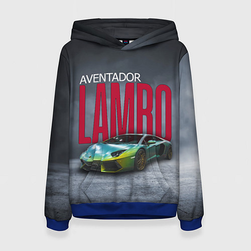 Женская толстовка Lamborghini Aventador / 3D-Синий – фото 1