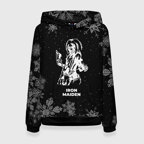 Женская толстовка Снежный Iron Maiden / 3D-Черный – фото 1