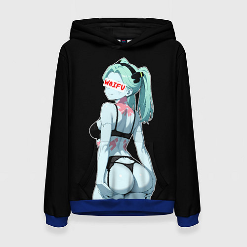 Женская толстовка Rebecca waifu - Cyberpunk / 3D-Синий – фото 1